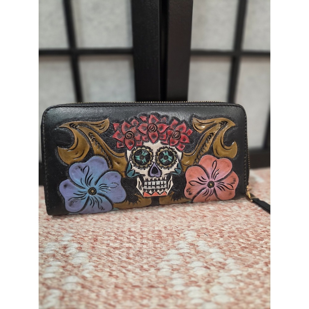 Akarenni Sugar Skull Gothic Boho Day of the Dead  Whimsigoth Rockabilly  Wallet
